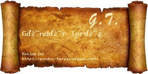 Göndör Teréz névjegykártya