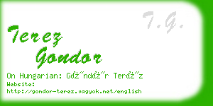 terez gondor business card